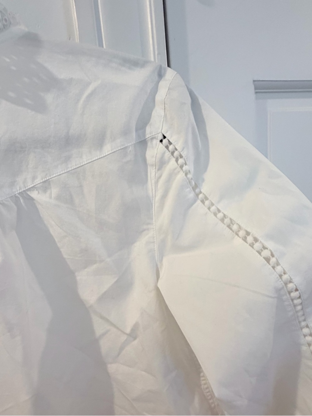 Sundance White Pintuck Lace Peasant Blouse 100% Cotton BOHO Romantic SZ Small - Picture 9 of 13